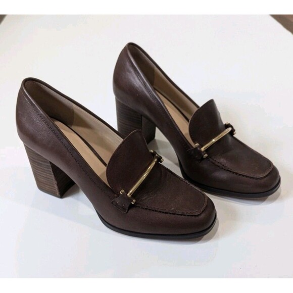 ENZO Angiolini Womens Brown Leather Loafer Size 8.5 M - Picture 2 of 6